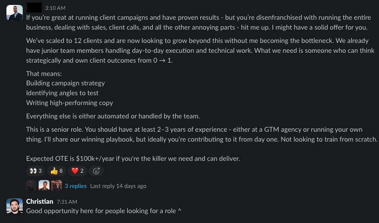 GTM engineering job placement